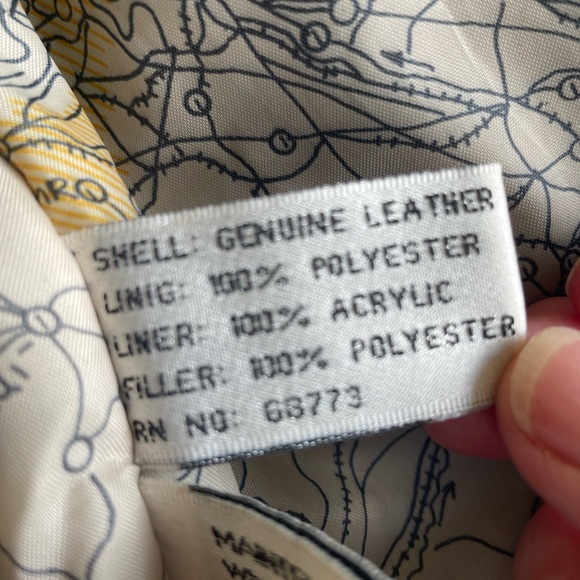 Cougar Leather Jacket Vintage Zip Up & Snap 4 Outside Pockets Lined Black Large - Picture 11 of 13